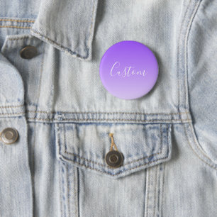 Cursive Script Name & Editable Light Purple Ombre  2 Inch Round Button