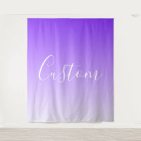 Cursive Script Name & Editable Light Purple Ombre 