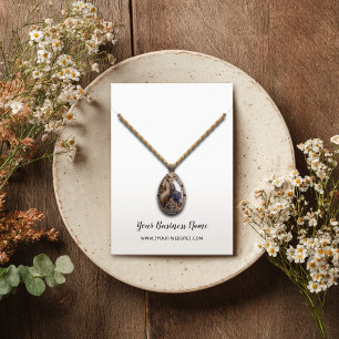 Cursive Script Necklace Pendant Display Card