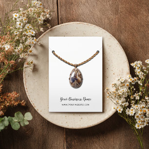Cursive Script Necklace Pendant Display Card