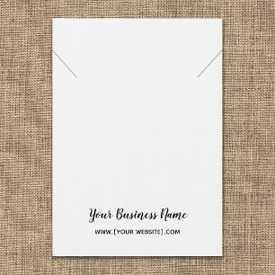 Cursive Script Necklace Pendant Display Card