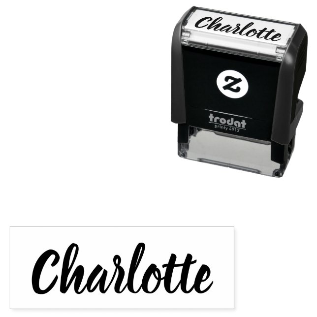 Cursive Signature First Name Template Self-inking Stamp (In Situ)