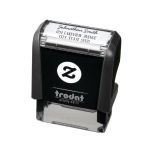 Cursive Signature Look Script Name Return Address Self-inking Stamp
