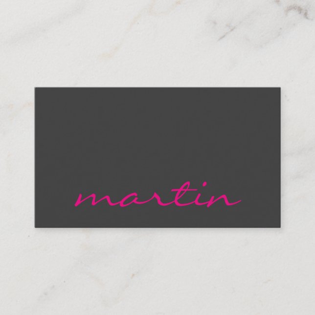 Cursive Text Business Card (Front)
