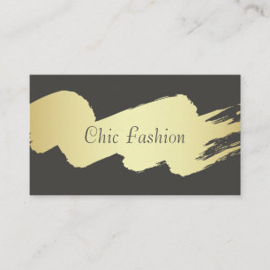 Cursive Text   Gold Brushed   Stylish Business Card