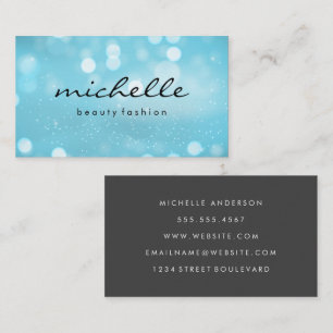 Cursive Text   Magical Background Business Card