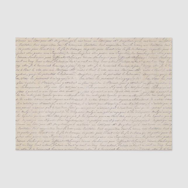 Cursive Text on Vintage Parchment Paper (Front)