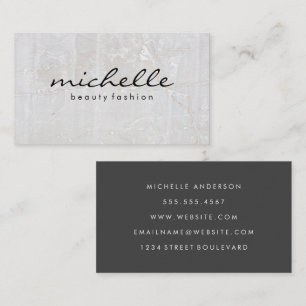 Cursive Texture   Slate Rock Business Card