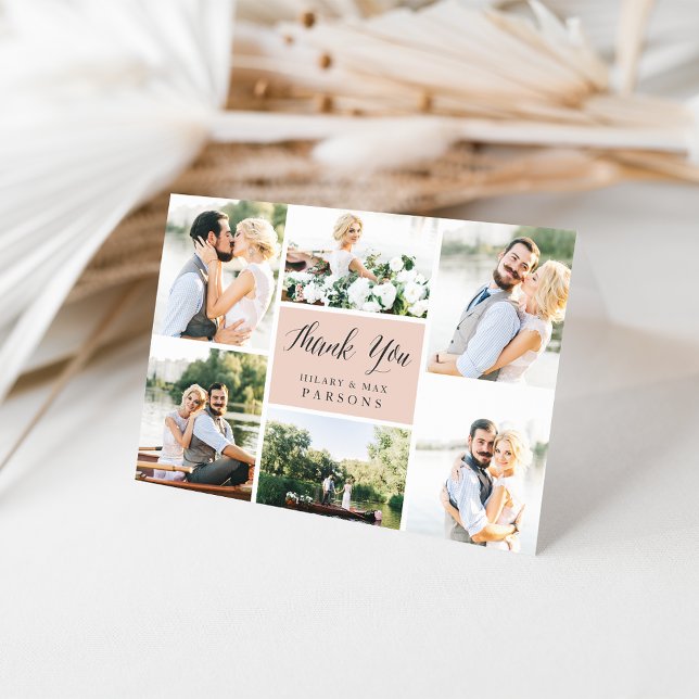 Cursive | Wedding Photo Collage Thank You (Creator Uploaded)