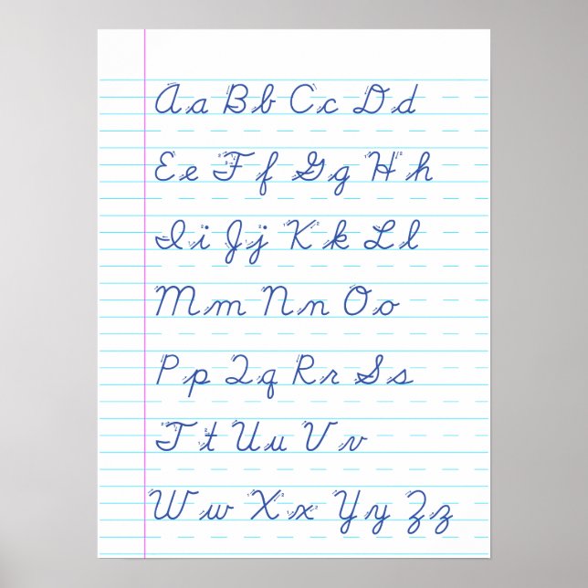 Cursive Writing Poster (Front)