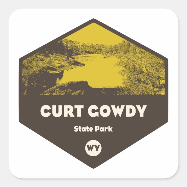 Curt Gowdy State Park Wyoming Square Sticker (Front)