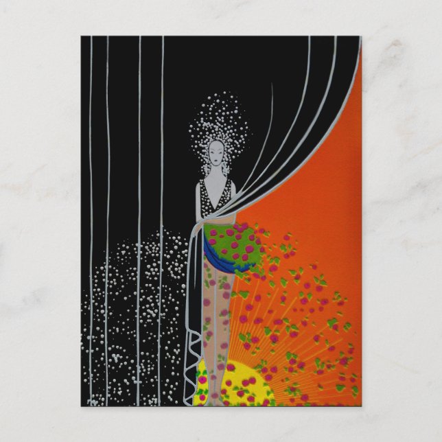 Curtain Fashion Plate ~ Postcard / Invitation (Front)