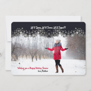 Curtain of Snow Photo Horizontal Card