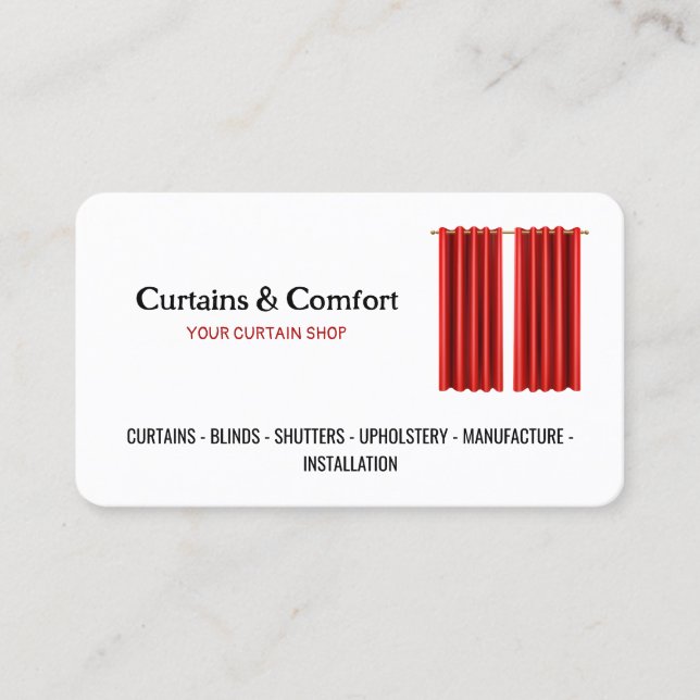 Curtain Shop Business Card (Front)
