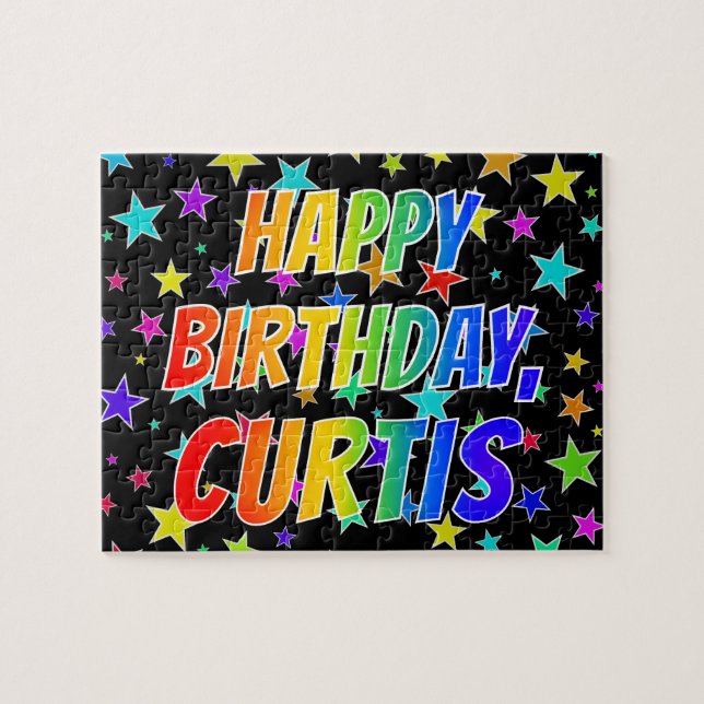 "CURTIS" First Name, Fun "HAPPY BIRTHDAY" Jigsaw Puzzle (Horizontal)