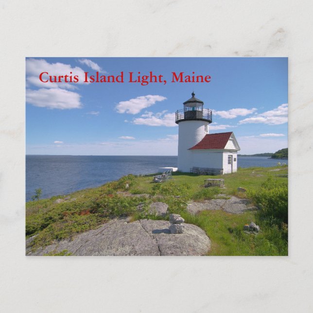 Curtis Island Light, Maine Postcard (Front)