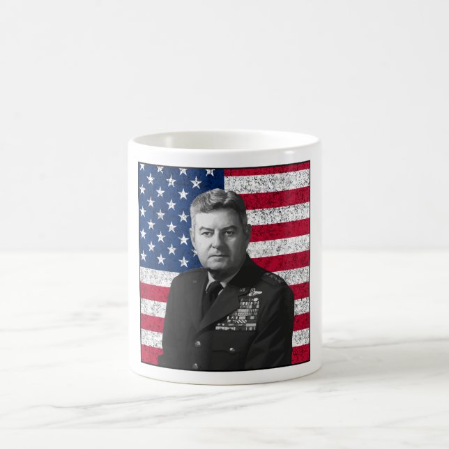 Curtis Lemay and The American Flag Coffee Mug (Center)