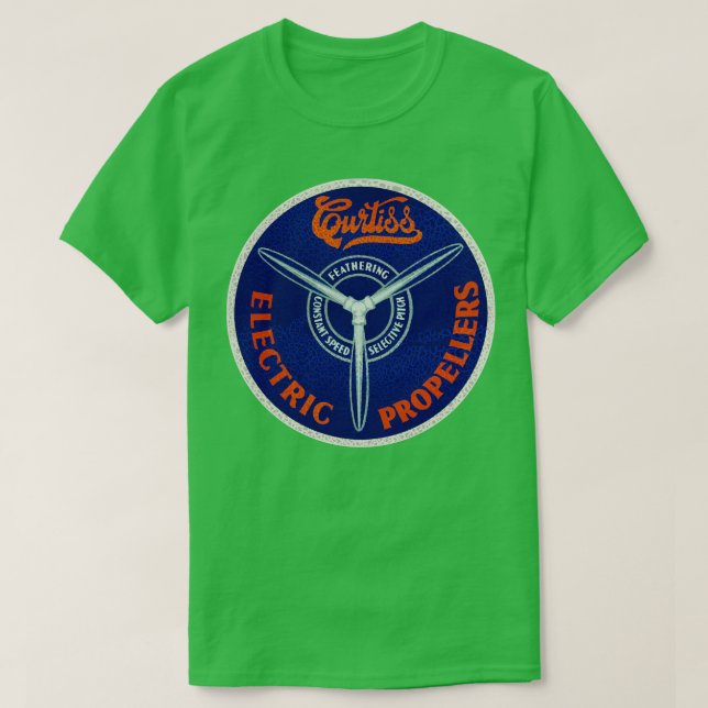 Curtiss Electric Propellors T-Shirt (Design Front)