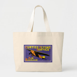 Curtiss Flying Service Large Tote Bag