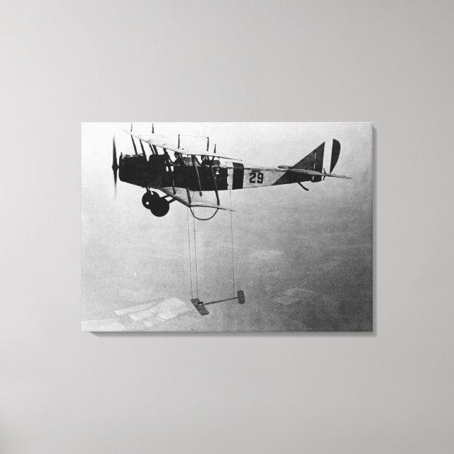 Curtiss JN-4 Jenny Aircraft With Model Wing Canvas Print (Front)