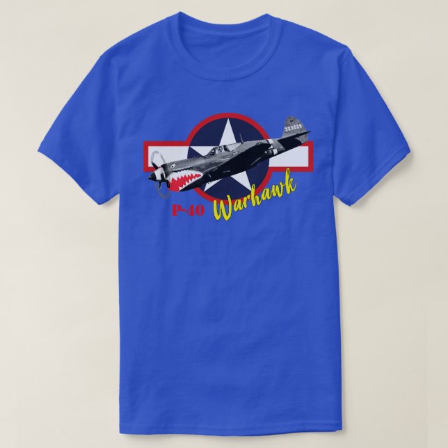 Curtiss P40 Warhawk WorldII fighter T-Shirt (Design Front)
