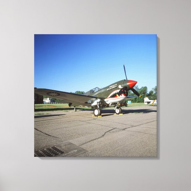 Curtiss P-40 Warhawk, at Minnesota CAF Air Show Canvas Print (Front)