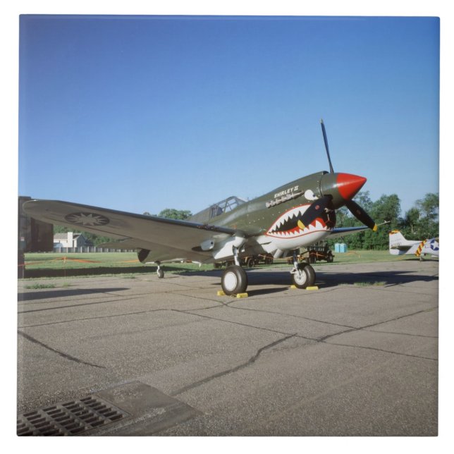Curtiss P-40 Warhawk, at Minnesota CAF Air Show Tile (Front)