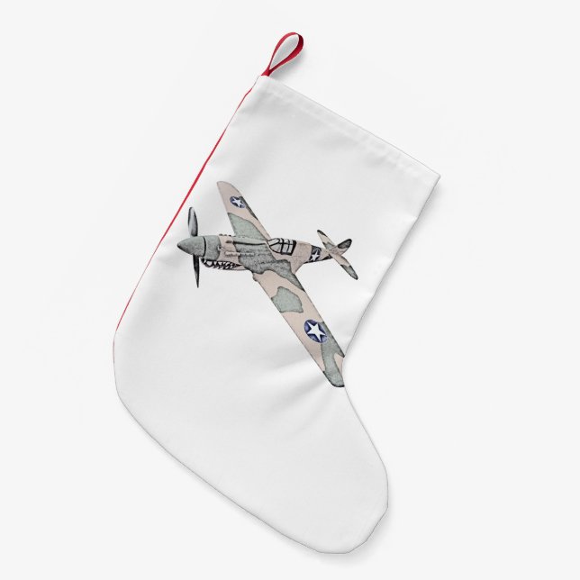 Curtiss P-40 Warhawk Small Christmas Stocking (Front (Hanging))