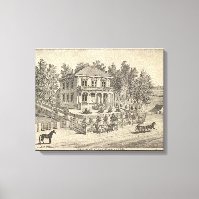 Curtiss residence, Woodland Canvas Print (Front)