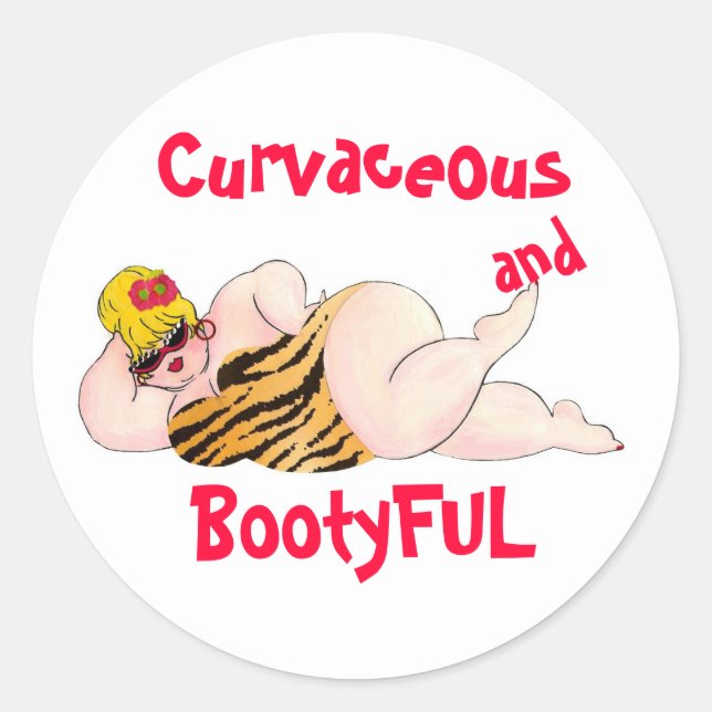 Curvaceous and BootyFUL stickers (Front)