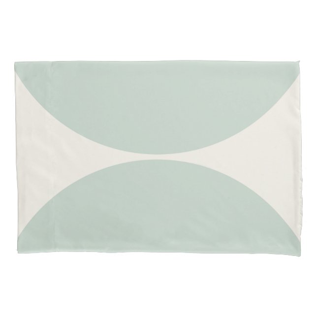 Curvature Minimalism - Sage Green Pillowcase (Front)