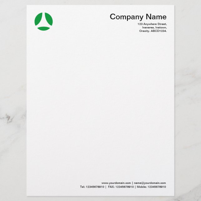 Curve Ball - Grass Green Letterhead (Front)