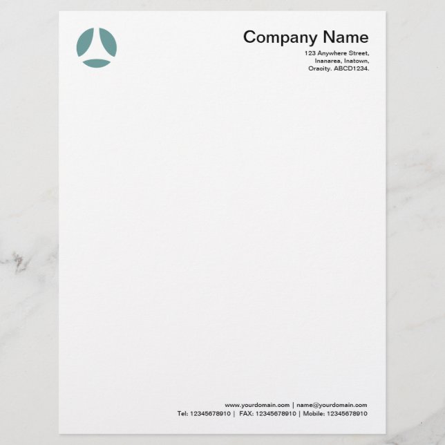 Curve Ball - Ocean Green Letterhead (Front)