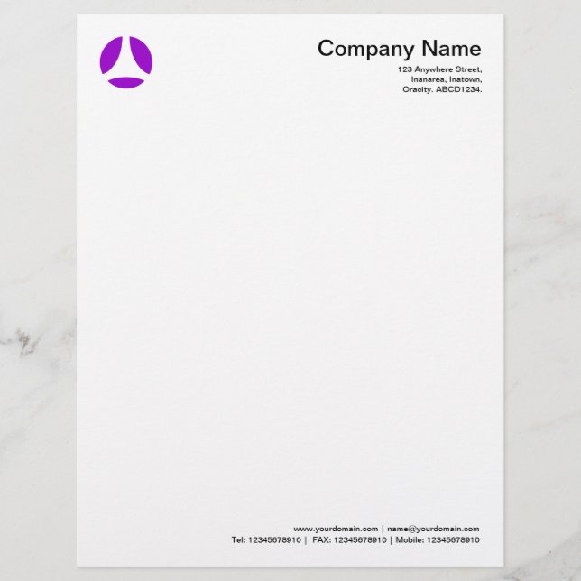 Curve Ball - Purple Letterhead (Front)