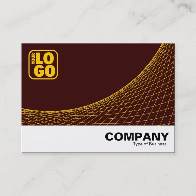 Curve Footed - Amber on Dark Brown Business Card (Front)