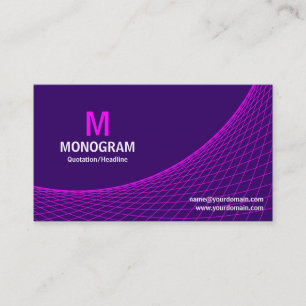 Curve - Magenta on Deep Purple Business Card