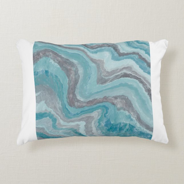 Curved abstract accent pillow (Front)