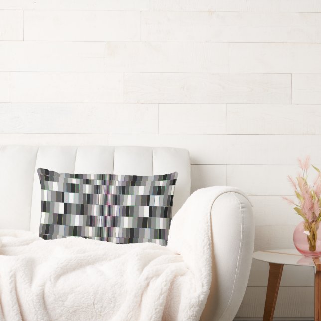Curved Boxes Optical Illusion Lumbar Pillow (Couch)