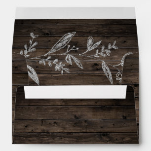 Curved Branches   Wooden Wedding Invitation Envelope