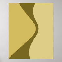 Curved Geometric Shapes Brown Tones