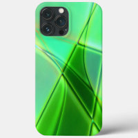 Curved green geometric shapes with deep contours