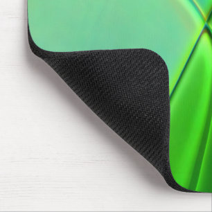 Curved green geometric shapes with deep contours   mouse pad