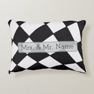 Curved Grid | Modern Accent Pillow