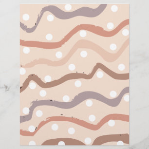Curved Line & Dot Scrapbook Paper
