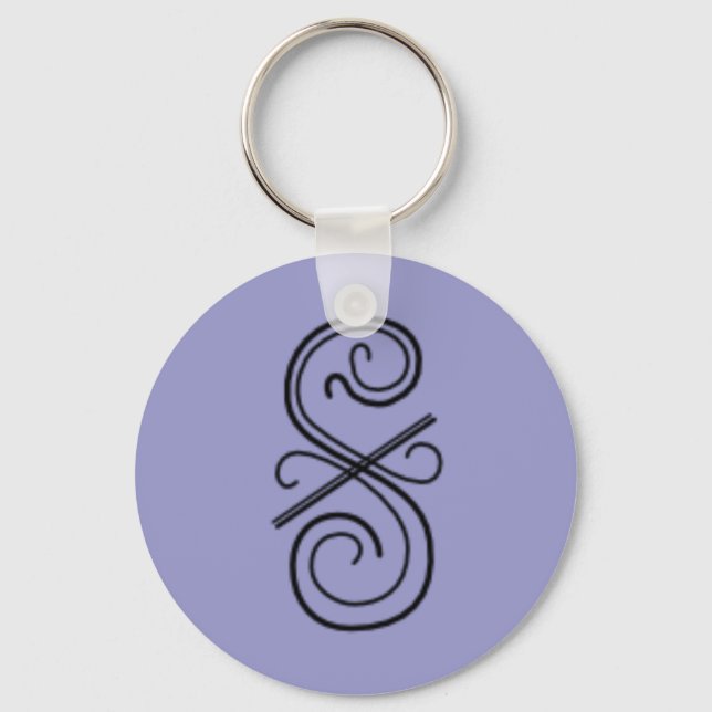 Curved Line Keychain (Front)