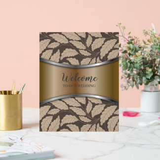 Curved lines Branches Leaves Black G620 Acrylic Sign