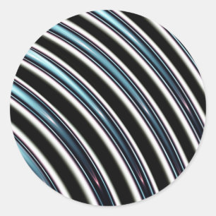 Curved Lines Close Up Of A Fractal Classic Round Sticker