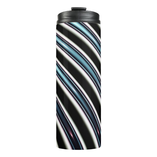 Curved Lines Close Up Of A Fractal Thermal Tumbler (Front)