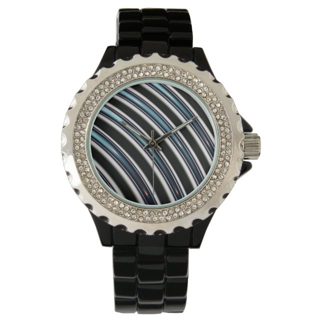 Curved Lines Close Up Of A Fractal Watch (Front)
