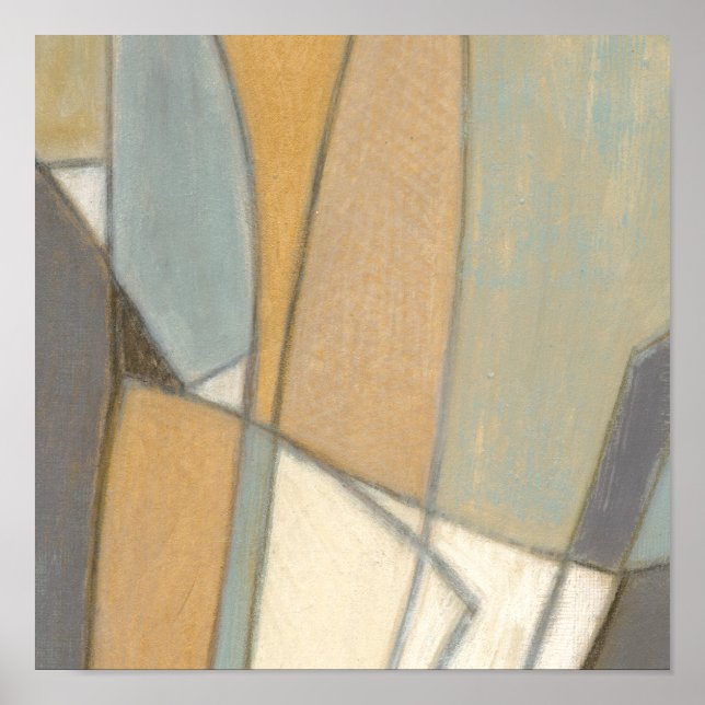 Curved Lines & Muted Earth Tones Poster (Front)